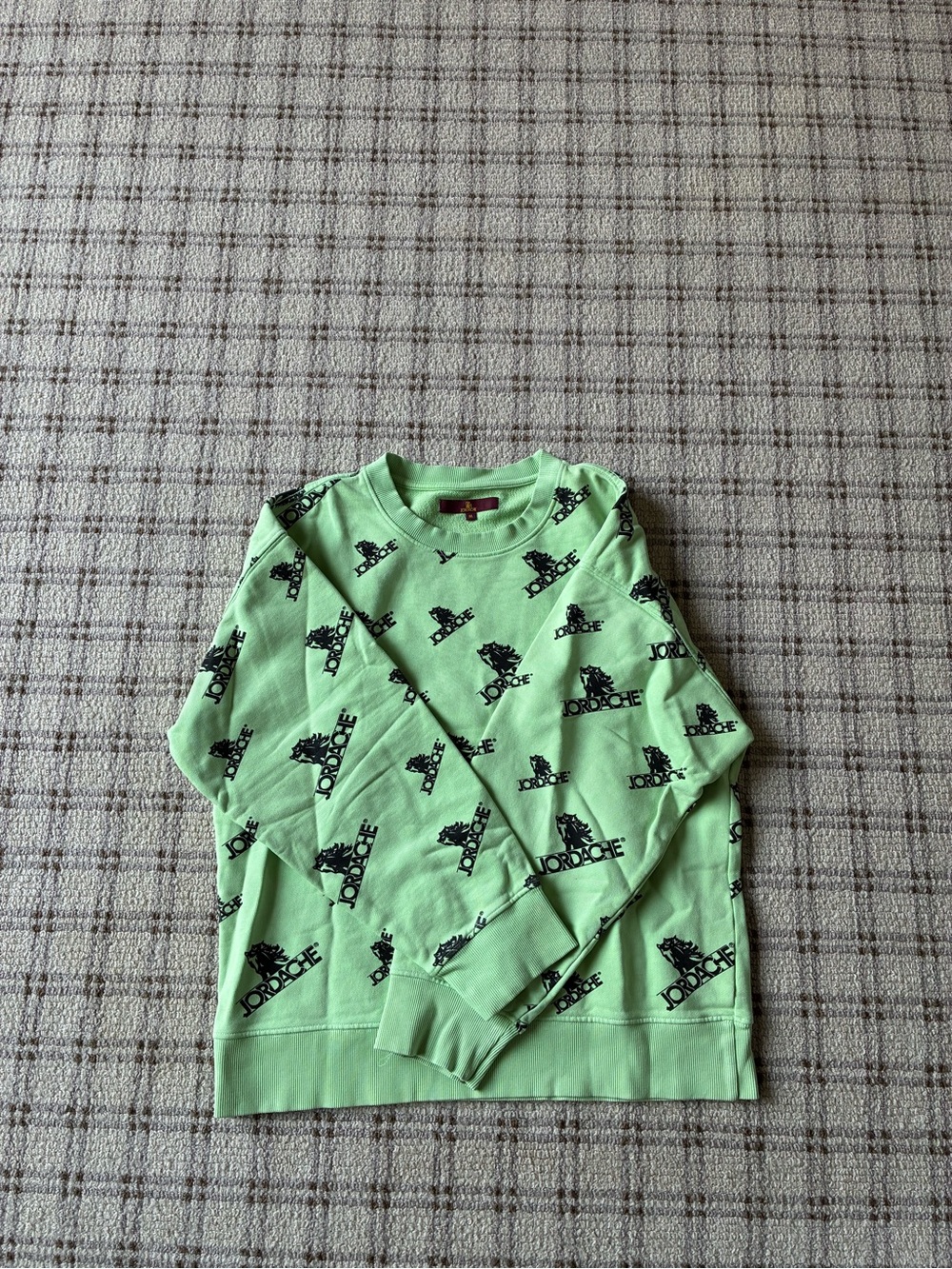 Jordache Green Logo Crewneck Sweatshirt